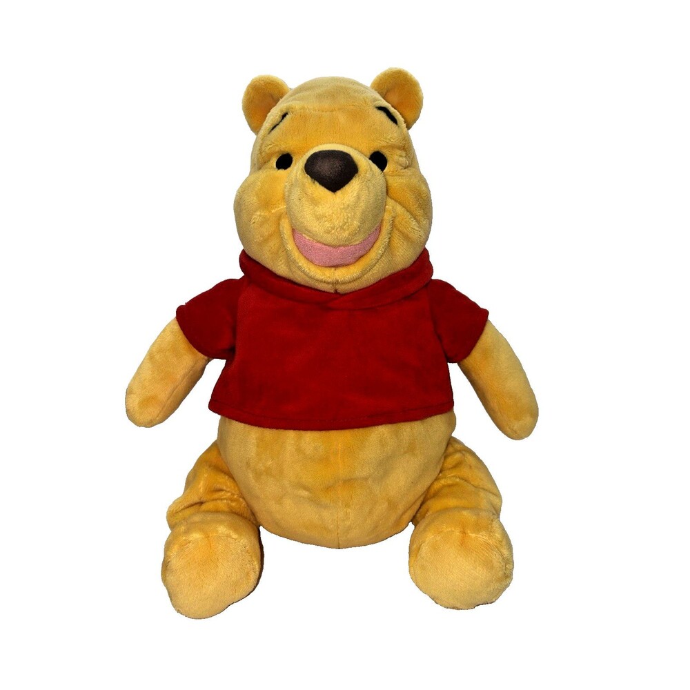 Disney Winnie the Pooh Plush 12” Stuffed Bear Red Shirt Authentic 2000s